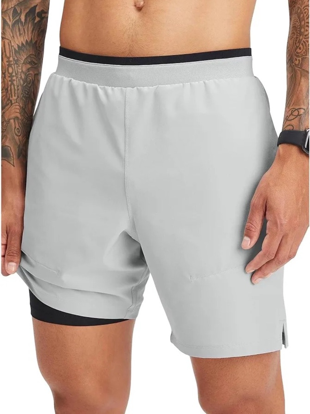 Fabletics Fundamental Short II Lined 5" Men’s Large Mineral Grey New
